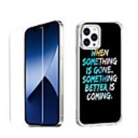 Word / Phrase Case For Apple iPhone 12 iPhone 11 iPhone 12 Pro Max Unique Design Protective Case with Screen Protector Shockproof Back Cover TPU