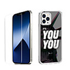 Word / Phrase Case For Apple iPhone 12 iPhone 11 iPhone 12 Pro Max Unique Design Protective Case with Screen Protector Shockproof Back Cover TPU