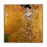 World Famous Painting Series 100% Hand Painted Portrait Of Adele Bloch Canvas Paintings On The Wall Gustav Klimt Kiss Paintings Christmas Gift For Living Bed Room