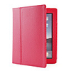 Woven Mat Protective PU Leather Case w/ Stand for Apple iPad 2 - Red