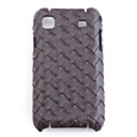 Woven Pattern High Quality Hard Back Case Cover For Sumsung i9000(black)