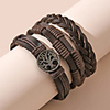 Wrap Bracelet Bracelet Loom Bracelet Layered Tree of Life Vintage Punk European Fashion Leather Bracelet Jewelry Brown For Festival