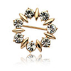 Wreath Pattern Austrian Crystal Brooch