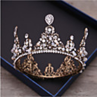 Wreaths Crown Masquerade Retro Vintage Gothic Alloy For Black Swan Cosplay Halloween Carnival Women