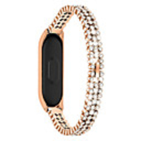 Wrist Strap For Xiaomi Mi Band 3 4 Strap Smart Watch Replacement Watch Band Diamonds Stainless Steel Women Men Sport Bracelet