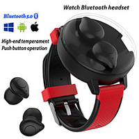 Wrist-style Binaural Tws Bluetooth Headset 5.0 Wireless Sports Watch-style Storage And Charging Compartment