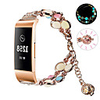 Wristband Night Luminous Beads for Fitbit Charge 4 Smart Bracelet Strap Stainless Steel Watch Band