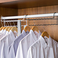Wrought Iron Double-layer Hanger Finishing Storage Rack Home Wardrobe Space-saving Artifact Dislocation