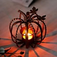 Wrought Iron Retro Ornaments Pumpkin Candle Holder