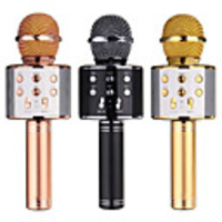 WS858 Microphone Wireless Bluetooth Karaoke Microphone USB KTV Player Mobile Phone Player Mic Speaker Record Music