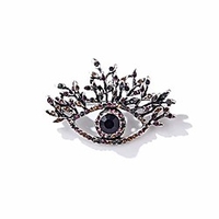 wydmire eye of god brooch lapel pin colorful rhinestone badge safety evil eye enamel pin amulet jewelry for women men premium gift… (black) miniinthebox