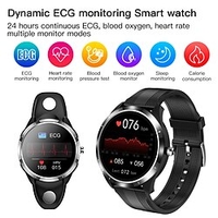 X3 Smart Watch 1.3 inch Smartwatch Fitness Running Watch Bluetooth ECGPPG Pedometer Call Reminder Compatible with Smartphone Men Waterproof Long Standby Media Control IP 67 46mm Watch Case miniinthebox