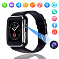 X6 Smart Watch BT Fitness Tracker Support Notify/ SIM-card/ Heart Rate Monitor Sports Smartwatch Compatible Samsung/ Android/ Iphone