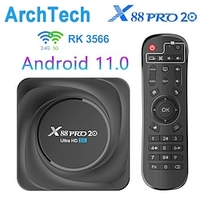 X88 pro 20 TV box android 11 8G 128GB 4K Smart TV Box LEMFO 2.4G 5.8G WIFI BT 4.2 Google Voice Set Top Box 11.0 miniinthebox