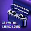 X8s Bluetooth Headset Wireless Binaural With Charging Compartment 5.0 Headset Mini In-ear Stereo