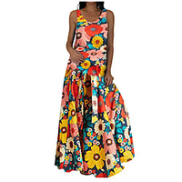 xe939cross-border foreign trade ebay europe and the united states summer sleeveless floral print summer open back women