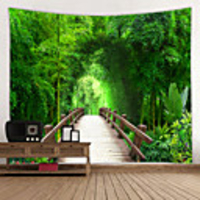 Xiaomuqiao Bamboo Forest Digital Printed Tapestry Classic Theme Wall Decor 100% Polyester Contemporary Wall Art Wall Tapestries Decoration