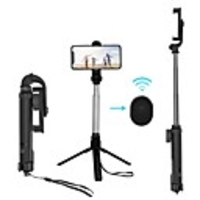 XT10 4 In 1 Bluetooth Handheld Monopod Selfie Stick Tripod Holder With Universal Wireless Remote Foldable Tripod For Phone Camera