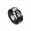 xusamss punk rock plated black stainless steel animal dragon totem smooth ring(black(10)) miniinthebox