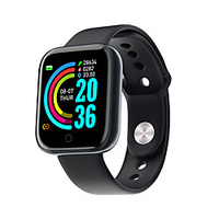 Y68 Unisex Smart Wristbands Bluetooth Touch Screen Heart Rate Monitor Blood Pressure Measurement Sports Long Standby Pedometer Call Reminder Sleep Tracker Sedentary Reminder miniinthebox