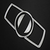YAQUICKA 3x Car Interior Headlight Head Light Switch Button Decor Frame Trim Sticker For BMW 5 Series F10 2011-2014 Styling