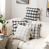 Yarn-dyed Plaid Tassel Sofa Cushion Cover Pillow Case Outdoor miniinthebox