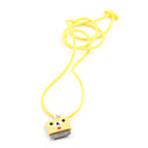 Yellow Bear Dock Connector Neck Strap for iPhone iPod