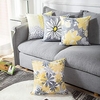 Yellow Floral Double Side Cushion Cover 4PC Soft Decorative Square Throw Pillow Cover Cushion Case Pillowcase for Sofa Bedroom Superior Quality Machine Washable miniinthebox