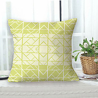 Yellow Geometric Double Side Cushion Cover 1PC Soft Decorative Square Throw Pillow Cover Cushion Case Pillowcase for Sofa Bedroom Livingroom Outdoor Superior Quality Machine Washable Outdoor Cushion for Sofa Couch Bed Chair miniinthebox