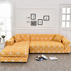 Yellow Geometric Grid Sofa Cover Super Soft Fabric Couch Cover Sofa Furniture Protector with One Free Boster Case miniinthebox