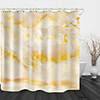 Yellow Marbling Digital Printing Shower Curtains Hooks Modern Polyester New Design