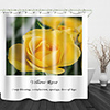 Yellow Rose Digital Printing Shower Curtain Shower Curtains Hooks Modern Polyester New Design