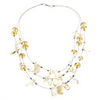 Yellow Rubble Crystal Necklace