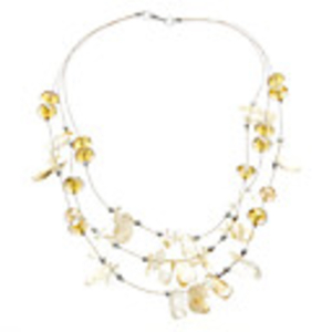 Yellow Rubble Crystal Necklace