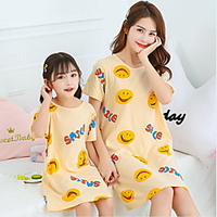 Yellow Series Fruit Print Dresses for Mommy and Me miniinthebox