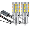 YoBis Car Led Brake Light 1156 Bi-color Light 69smd Turn Signal 3030 Decoding 1157 7443 T20 miniinthebox
