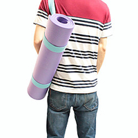 Yoga Mat Strap Yoga Mat Carrier-Carrying Strap Sports Cotton Yoga Pilates Exercise Fitness Adjustable Length Durable Stretching For