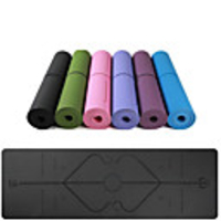 Yoga Mats Non Slip TPE For Purple Evergreen Vivid Pink