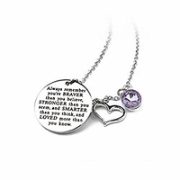 you are braver than you believe inspirational necklace birthstone graduation gift best friend encouragement gifts birthday gift