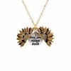 you are my sunshine engraved necklace for mom sunflower locket necklace (i love you to the moon and back)