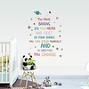 YOU HAVE Cartoon Color English Letters Children Room Home Personality Tv Background Wall Can Remove Stickers