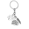 you left paw prints on my heart pet dog cat paw keychain keyring