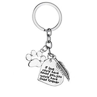 you left paw prints on my heart pet dog cat paw keychain keyring