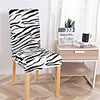 Zebra Print Super Soft Chair Cover Stretch Removable Washable Dining Room Chair Protector Slipcovers Home Decor Dining Room Seat Cover