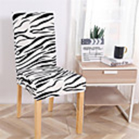 Zebra Print Super Soft Chair Cover Stretch Removable Washable Dining Room Chair Protector Slipcovers Home Decor Dining Room Seat Cover