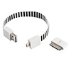 Zebra-Stripe USB to 30 Pin and Micro USB Cable for iPhone and CellPhones