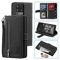 Zipper Wallet Case For Samsung Galaxy S20 Plus Ultra FE S10 Plus E S9 S8 Plus A71 A51 A41 Shockproof Solid Color PU Leather Luxury Card Slot Stand Full Body Case miniinthebox