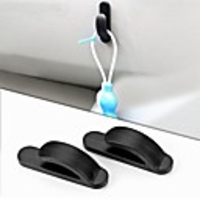 ZIQIAO 2 PCs Fashion Universal Car Auto Vehicle Holder Hook Hanger Fixer Organizer Clamps Interior 3M Adhensive Black Tools Car Styling