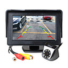 ZIQIAO 4.3 Inch TFT LCD Screen Car Monitor With Sunshade Auxiliary Parking LED Light Night Vision Rear View Camera Kit
