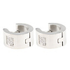 Zircon-Studded Stainless Steel Earring
